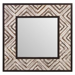 Lombok Wall Mirror With Black Wood Frame