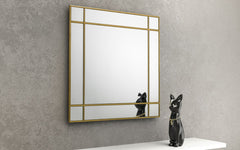 Fortissimo Gold Square Wall Mirror