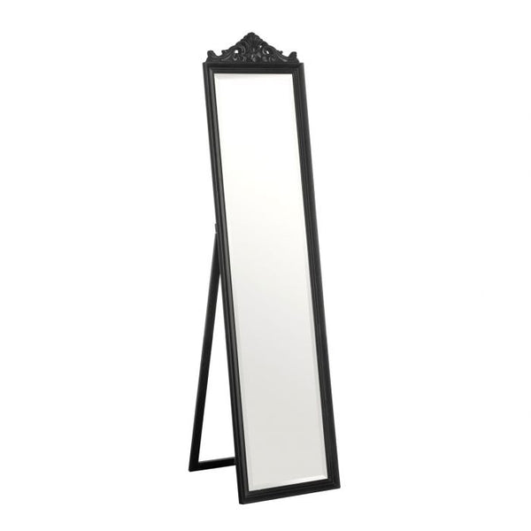 Boudoir Floorstanding Mirror with Matt Black Finish