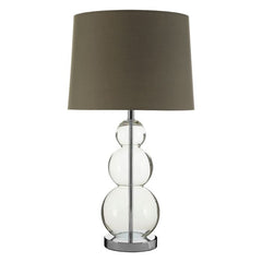 Luke Grey Fabric Shade / EU Plug Table Lamp