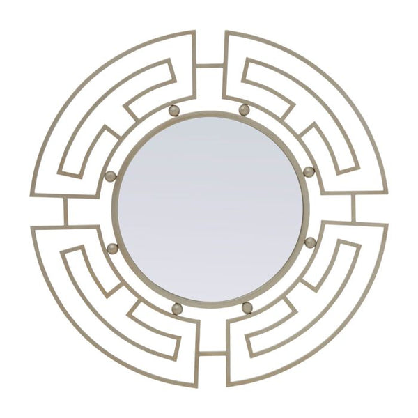 Jalal Silver Metal Frame Round Wall Mirror