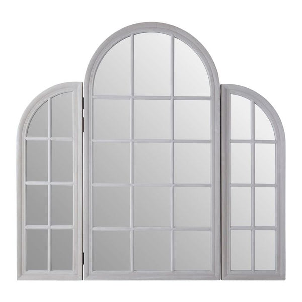 Flat Wood Grey Finish Mirror