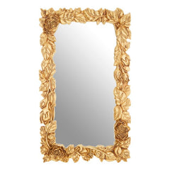 Marseille Gold Floral Frame Wall Mirror