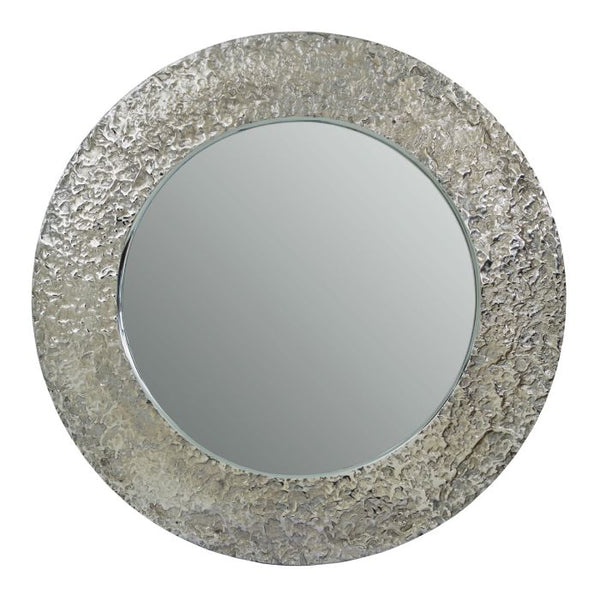 Akola Nickle Finish Wall Mirror