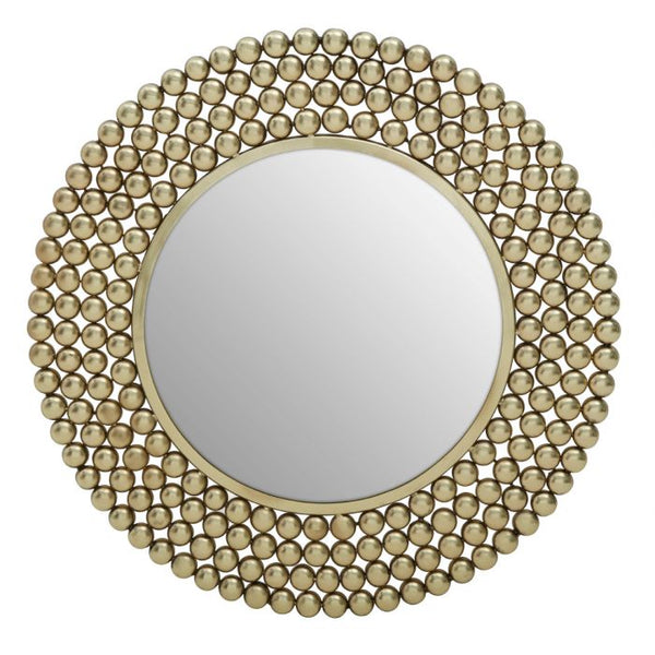 Templar Gold Finish Beaded Wall Mirror