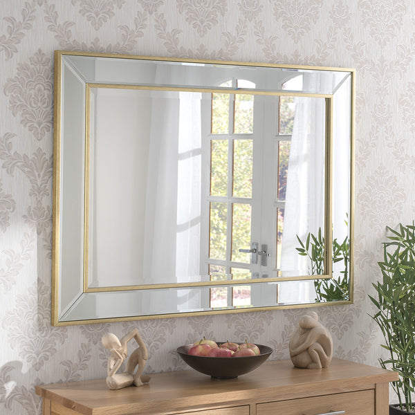 Yearn Mirrors Gold Vertical / Horizontal Mirror - 121cm x 95cm (Made To order in 2-4 weeks)