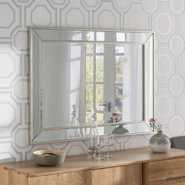 Yearn Mirrors Silver Vertical / Horizontal Mirror 121cm x 95cm