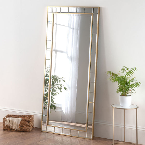 Yearn Mirrors Brass Standing Mirror 81cm x 173cm