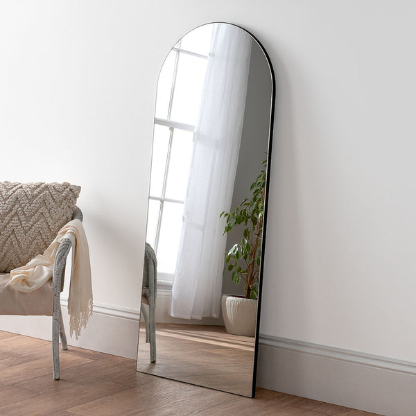 Yearn Mirrors Black Arch Standing Mirror 60x150
