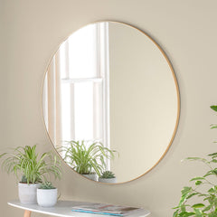 Yearn Mirrors Gold Leaf Round Mirror 90cm x 90cm