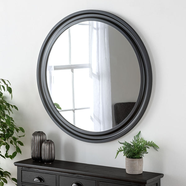 Yearn Mirrors Round Black Mirror 90cm x 90cm