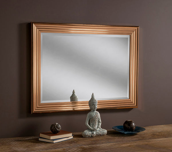 Yearn Mirrors Copper Effect Rectangular Mirror 132cm x 48cm