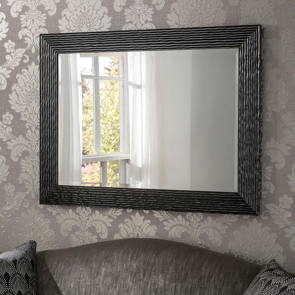 Yearn Mirrors Modern Black Rectangle Mirror - Large 170cm x 78cm