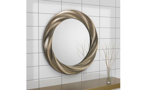 Andante Round Silver Wall Mirror
